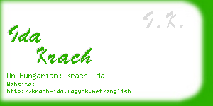 ida krach business card